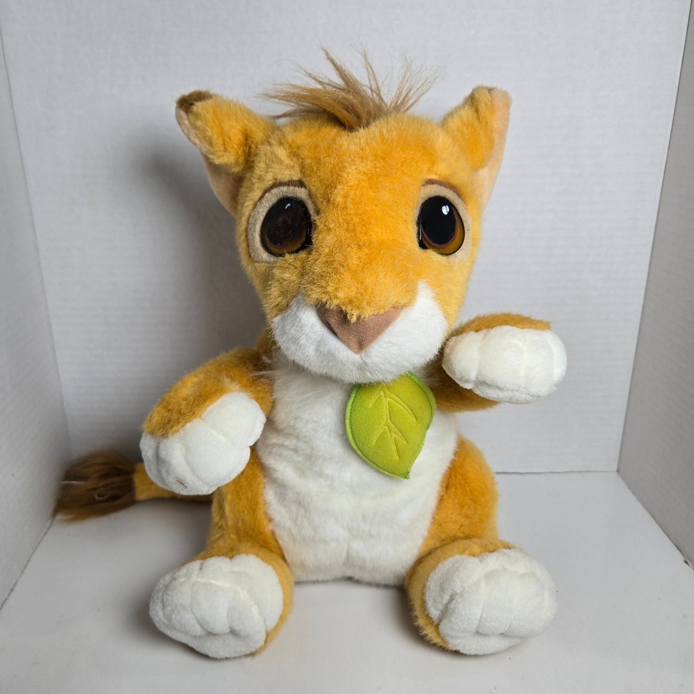 1993 Talking Baby Simba The Lion King Plush Stuffed Animal Mattel Vintage READ